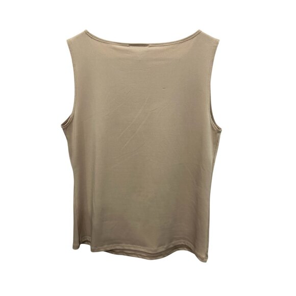 Bronte and Tallulah Womens Beige Sleeveless Top With Embellishments SZ Medium - Picture 2 of 8